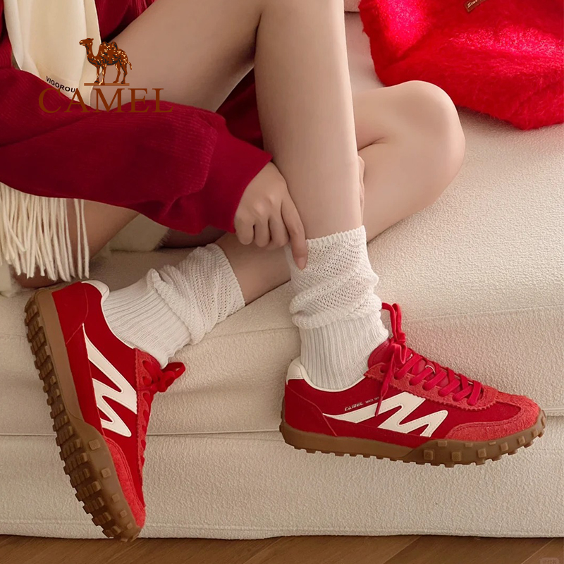 88VIP：骆驼 山海运动鞋女士秋冬鞋子女鞋复古德训鞋男士休闲板鞋 133.89元（