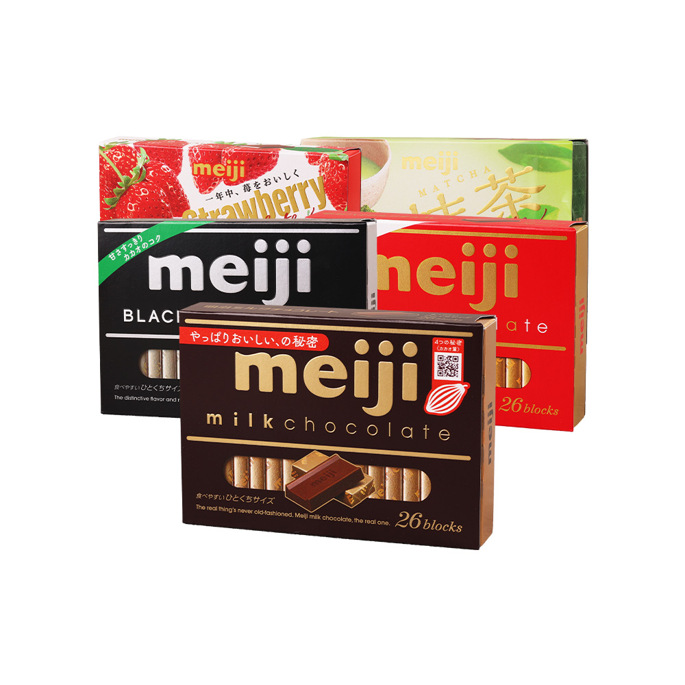 meiji 明治 钢琴巧克力黑meiji草莓特浓牛奶抹茶排块纯 11.31元