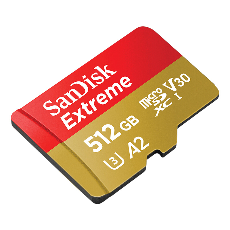 有券的上、PLUS会员：SanDisk Extreme 至尊极速移动系列 MicroSD存储卡 512GB（U3、V