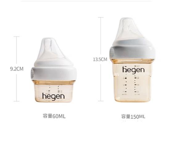 PLUS会员：hegen 婴儿ppsu防胀气奶瓶套装 60ml+150ml 246.2元包邮（需用券）