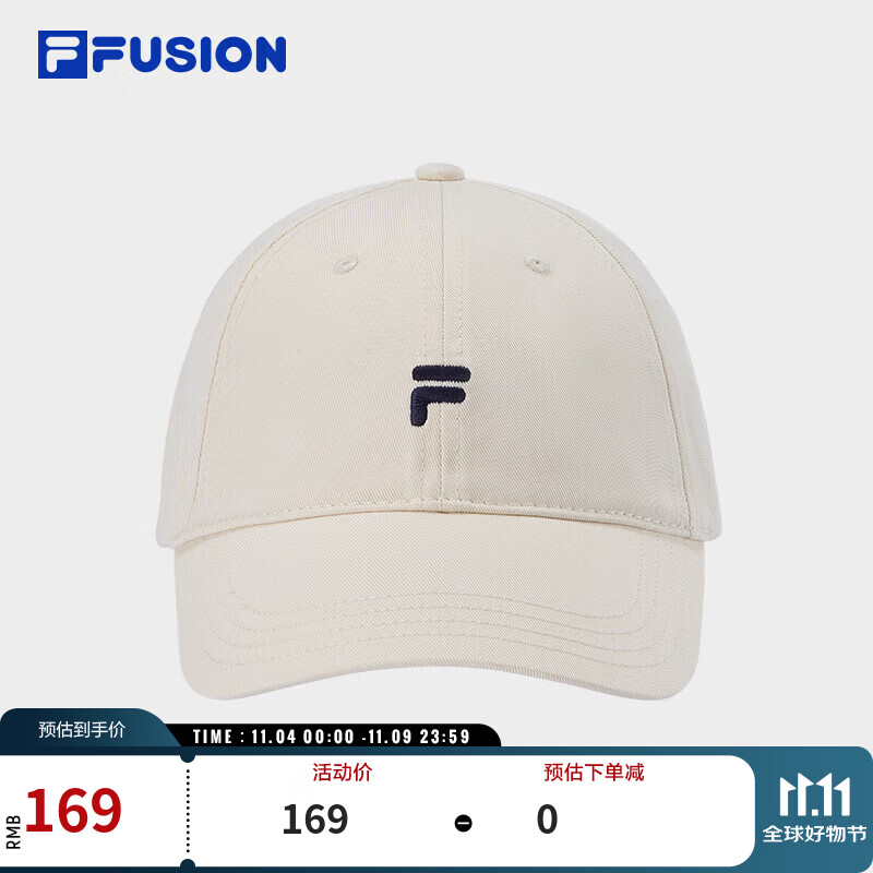 FILA FUSION 斐乐官方潮牌情侣款棒球帽2024秋季时尚遮阳帽运动帽 134元（需买2