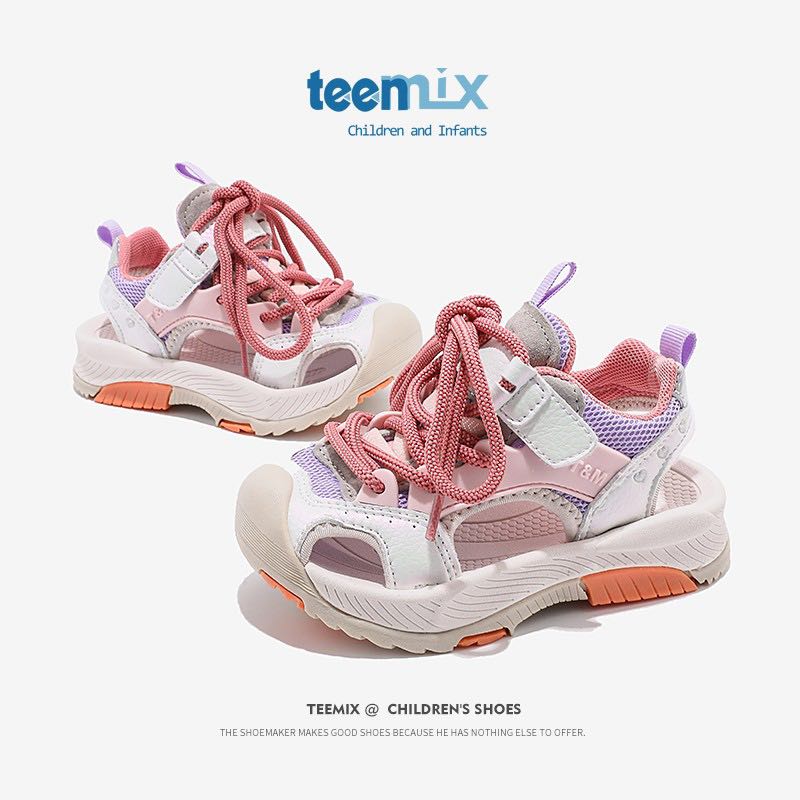 TEENMIX 天美意 女童运动凉鞋公主框子鞋潮 紫色 27 65.15元（需用券）