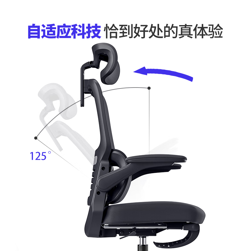 家装季、PLUS会员：UE 永艺 磐石 人体工学椅电脑椅 带搁脚 125°后仰 389元（