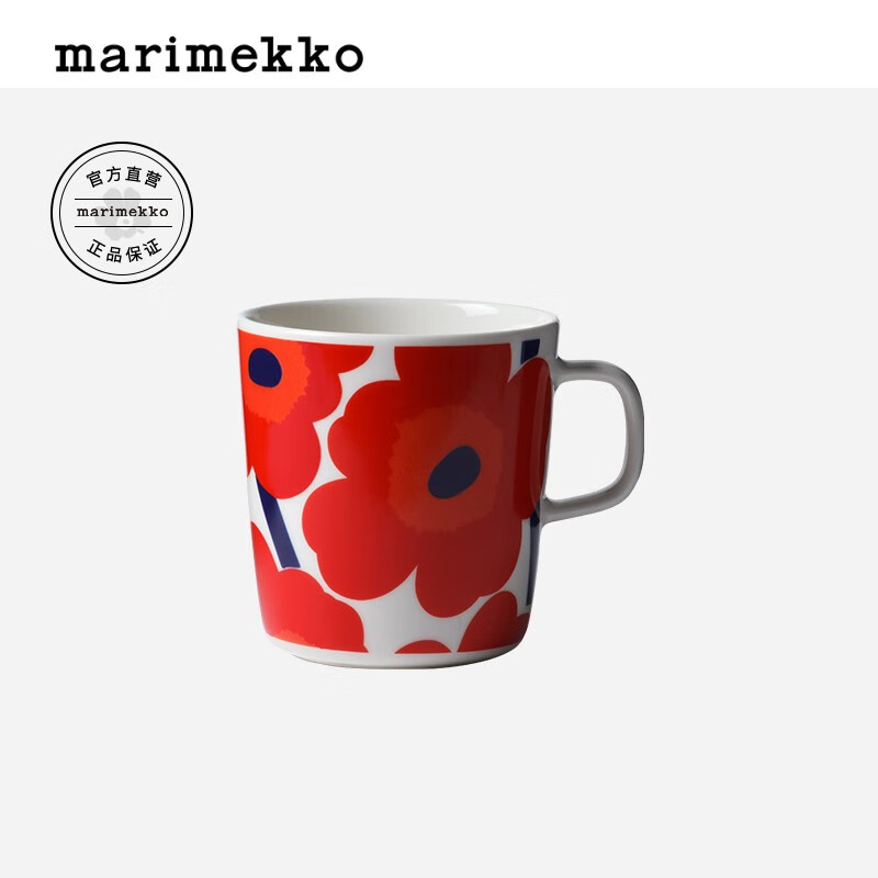 marimekko 玛莉美歌Unikko游霓可印花马克杯400ml居家餐瓷 红色、白色（400ml） 280