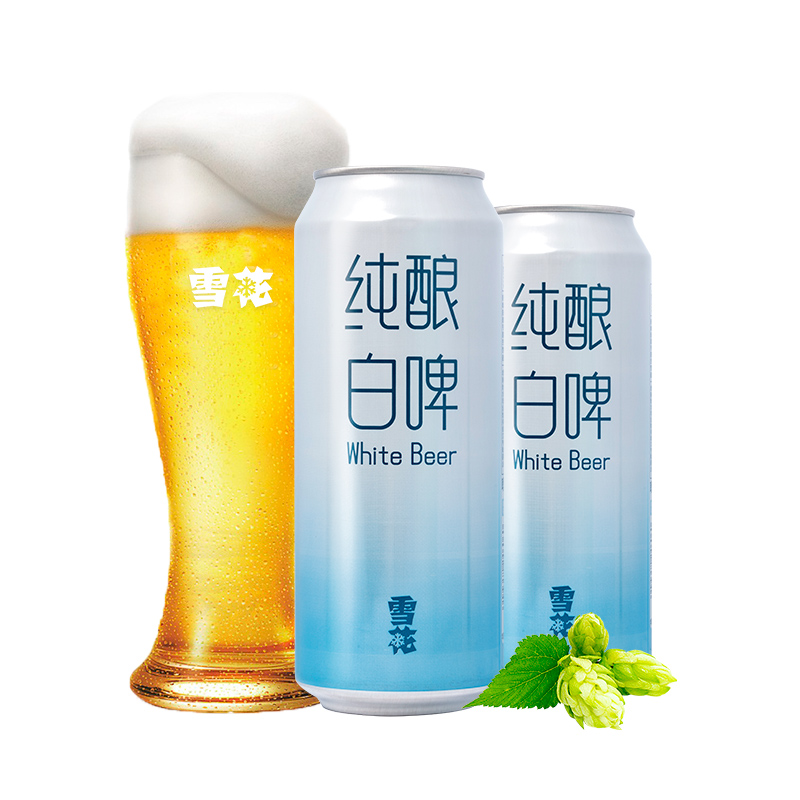 SNOWBEER 雪花 纯酿白啤 500ml*18听 73.92元