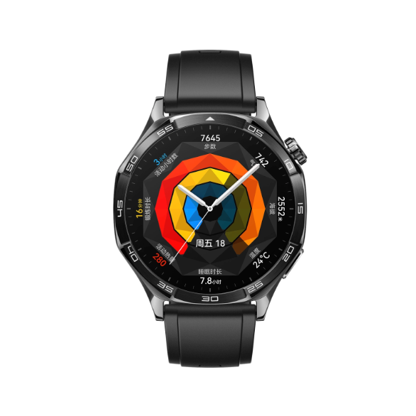 华为 HUAWEI WATCH GT5 智能手表 46mm 幻夜黑 氟橡胶表带 1358元（需用券）