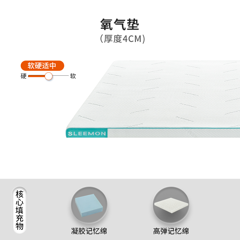 喜临门 Sleemon ·城市爱情 氧气垫 记忆棉床垫 141.13元（需用券）