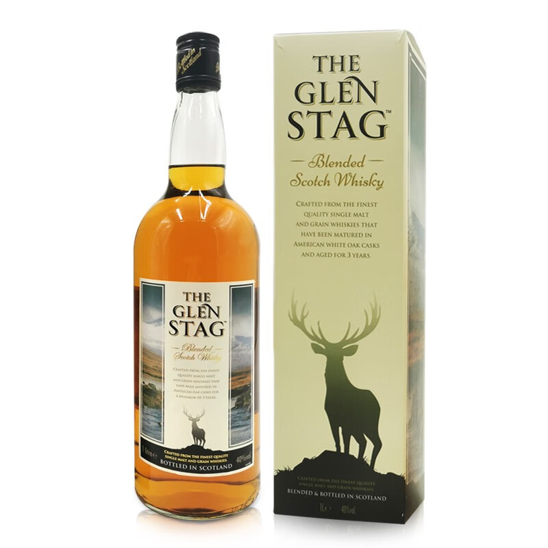 格兰萨戈 THE GLEN STAG plus:格兰萨戈 苏格兰3年调和威士忌 1000ml 88元(需用券)