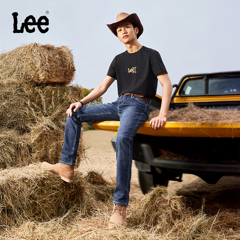 Lee 25早春726标准中腰直筒五袋款深蓝色男牛仔裤潮流A08116 428元