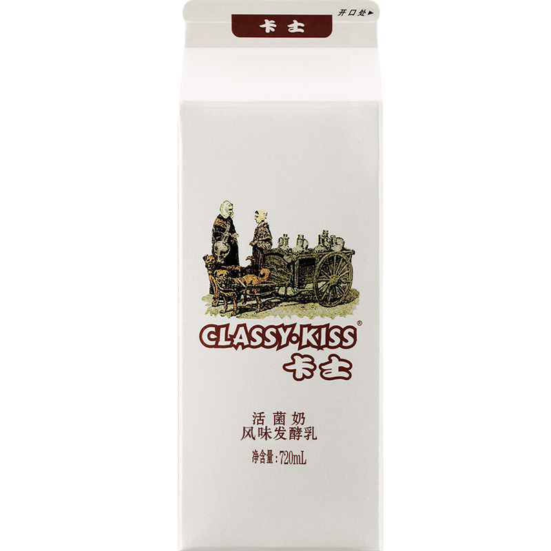 CLASSY·KISS 卡士 活菌酸奶 风味发酵乳 720mL*2盒*4件+凑单 60.8元（需凑单，合15.