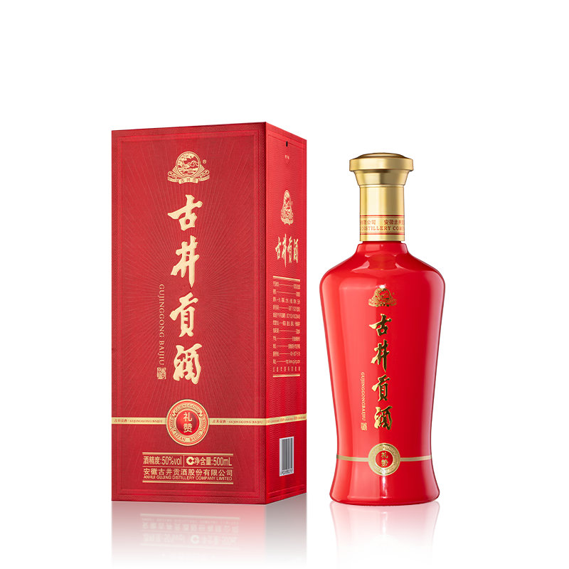 PLUS会员:古井贡酒 礼赞 50度浓香型白酒 500ml*6瓶 整箱装（赠礼袋） 290.61元（