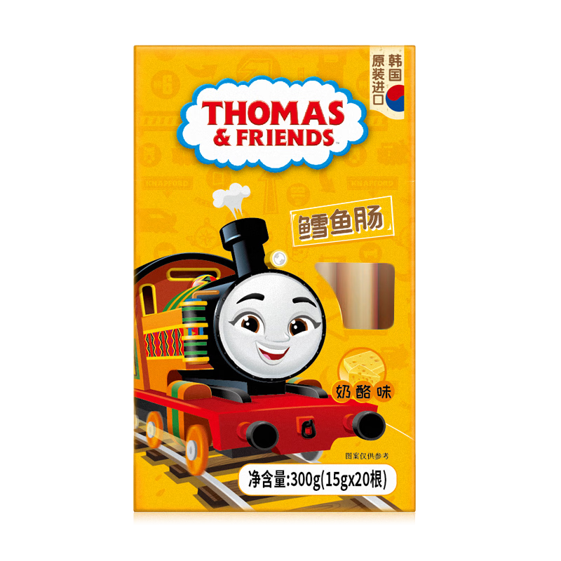 PLUS：小火车（THOMAS & FRIENDS）深海鳕鱼肠 韩国进口 奶酪味300g 14.16元包邮（