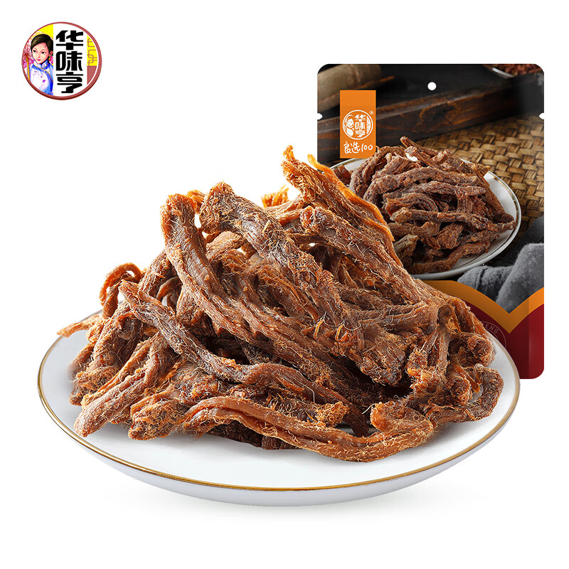 华味亨 手撕五香肉条 90g 18.9元