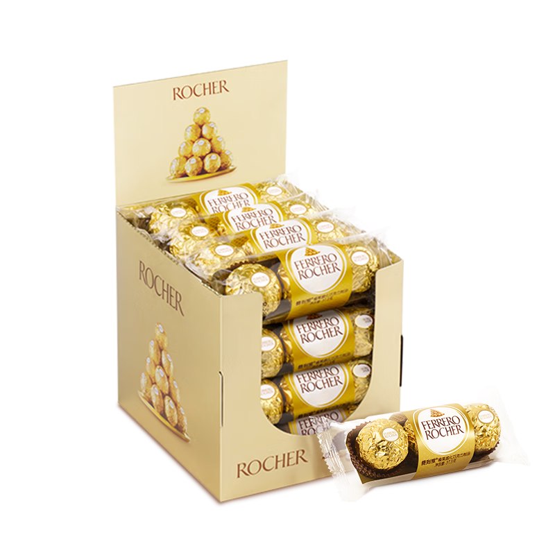 京东百亿补贴：Ferrero Rocher 费列罗 榛果威化巧克力 48粒 600g 分享礼盒装 109.9