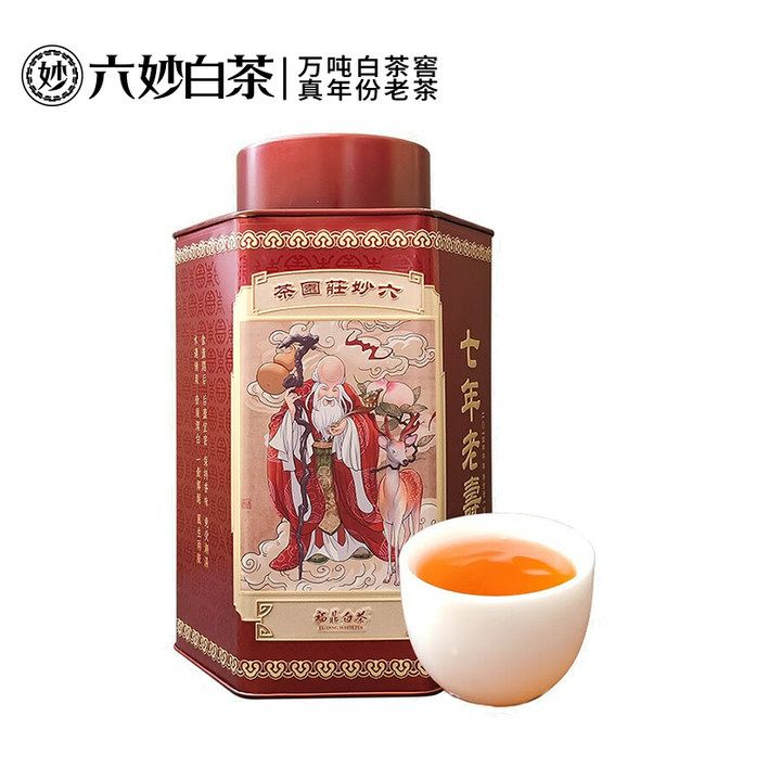 六妙 白茶2014年老寿眉10年份福鼎老白茶罐装 150g 188元（需用券）