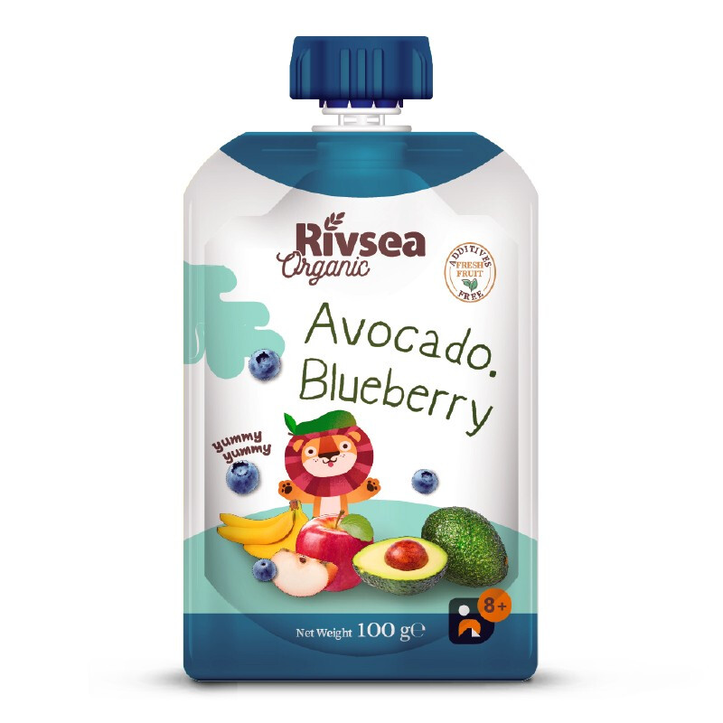 Rivsea 禾泱泱 果泥 西班牙版 3段 牛油果蓝莓香蕉苹果味 100g 24.67元（需买3件