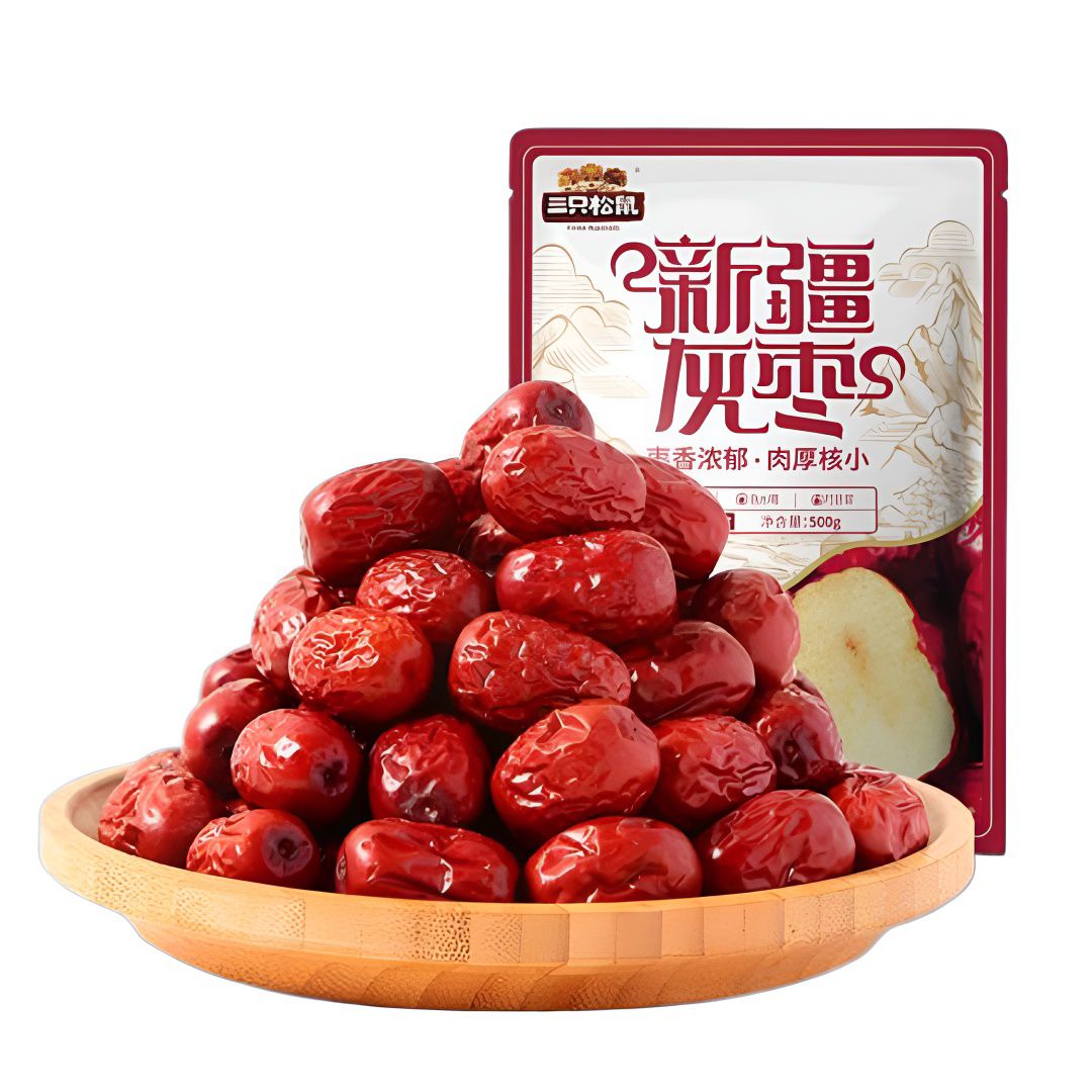 三只松鼠 新疆灰枣 500g*3袋 19.89元（需用券）