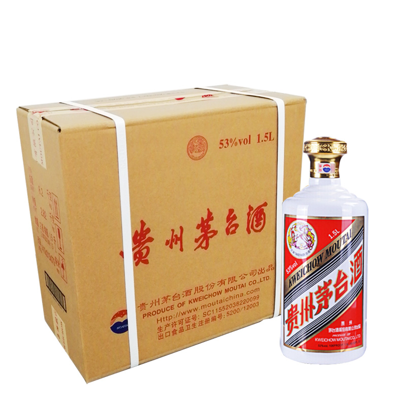 MOUTAI 茅台 飞天茅台 53度 酱香型白酒 1.5L*2瓶 整箱装 15699元包邮