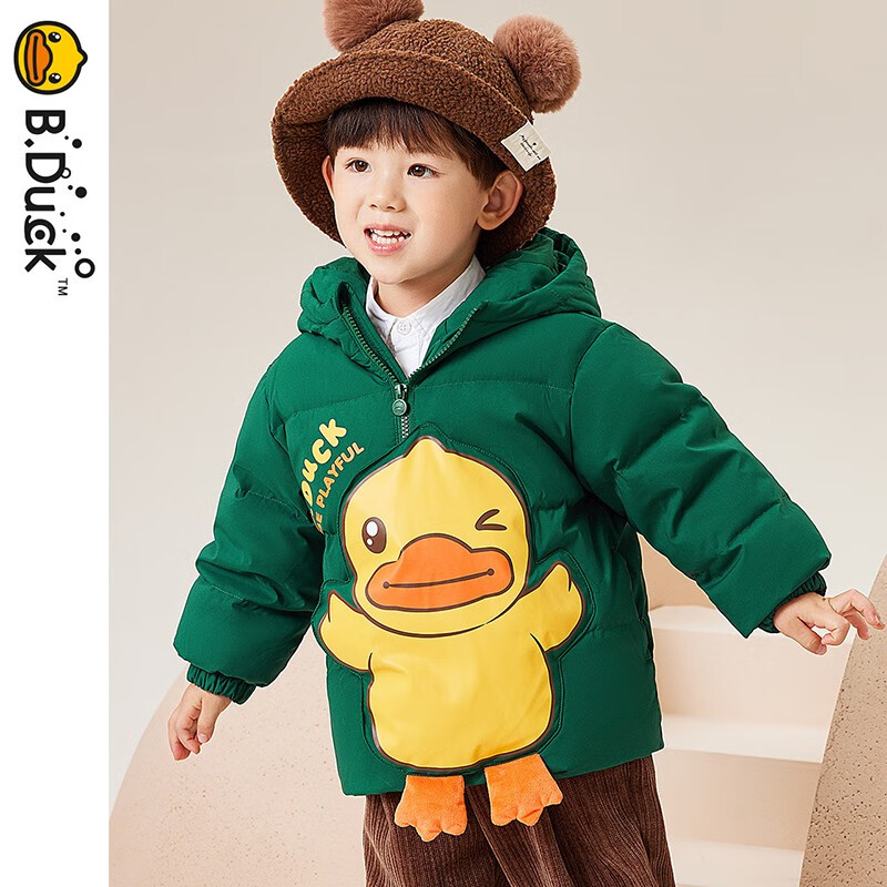 B.Duck 小黄鸭 儿童加厚羽绒服外套面包服 133.2元（需用券）