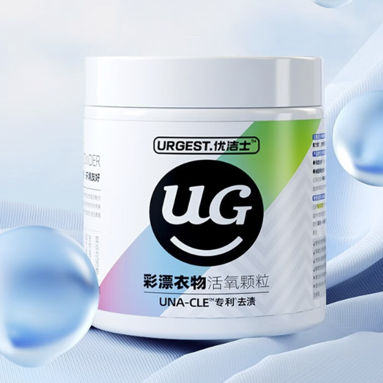 优洁士 U-JAR 优洁士 爆炸盐洗衣去顽渍强彩漂粉 450g*2瓶装 白色衣服去黄增白