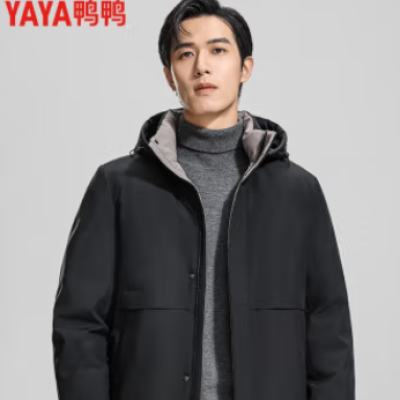 YAYA 鸭鸭 羽绒服男 厚款短款连帽高蓬松 YE4B711192F 269元包邮（需领券）