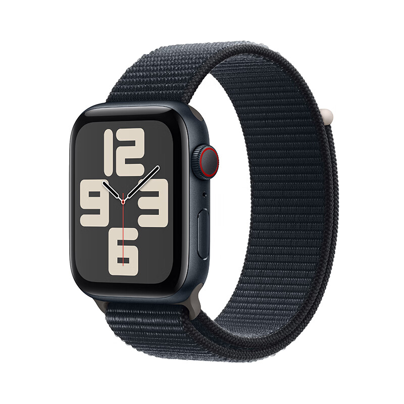 PLUS会员：Apple 苹果 Watch SE 2023款 智能手表 GPS+蜂窝版 44mm 午夜色 回环式运动