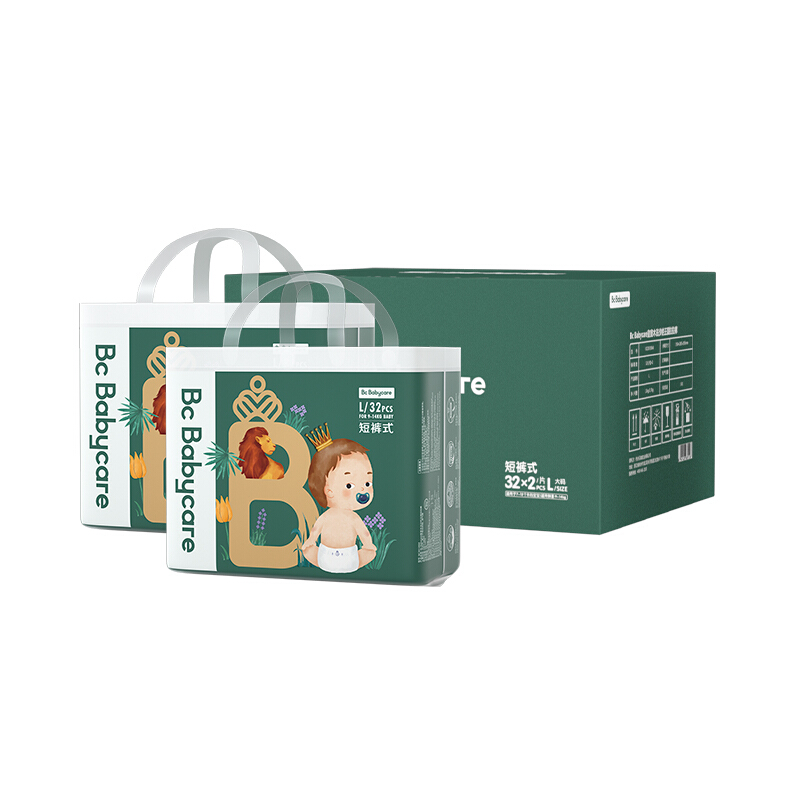 babycare bc babycare拉拉裤皇室木法沙王国尿不湿 64片 2包 L 68元（需用券）