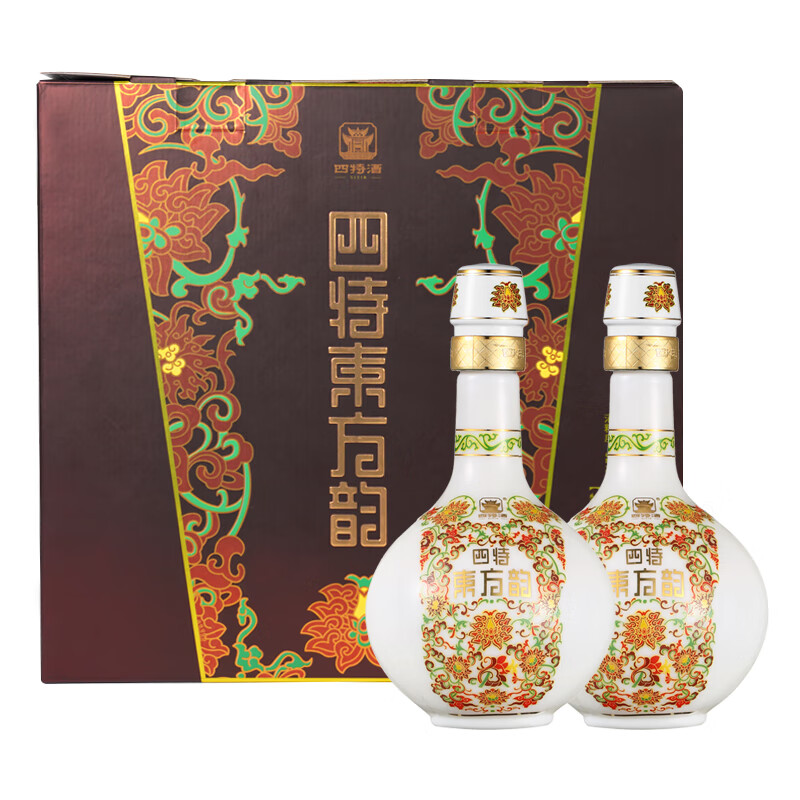 移动端、京东百亿补贴：SITIR 四特酒 东方韵 弘韵 52%vol 特香型白酒 500ml*2瓶 