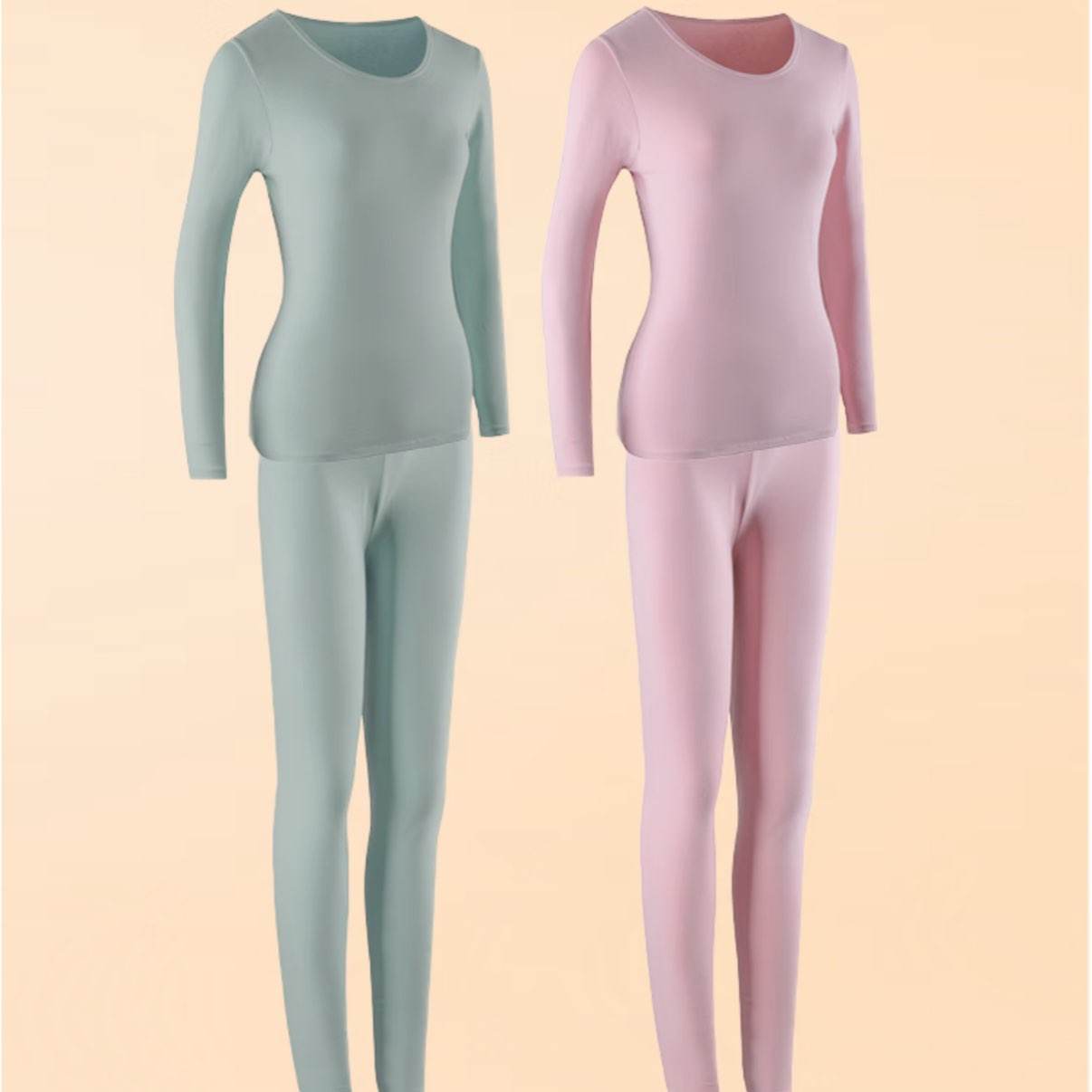 欧迪芬 精梳棉圆领保暖内衣套装 黑色 M 49.8元(需领券，合24.9元/件)