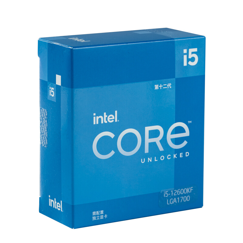 intel 英特尔 酷睿 i5-12600KF CPU 4.9Ghz 10核16线程 1099元