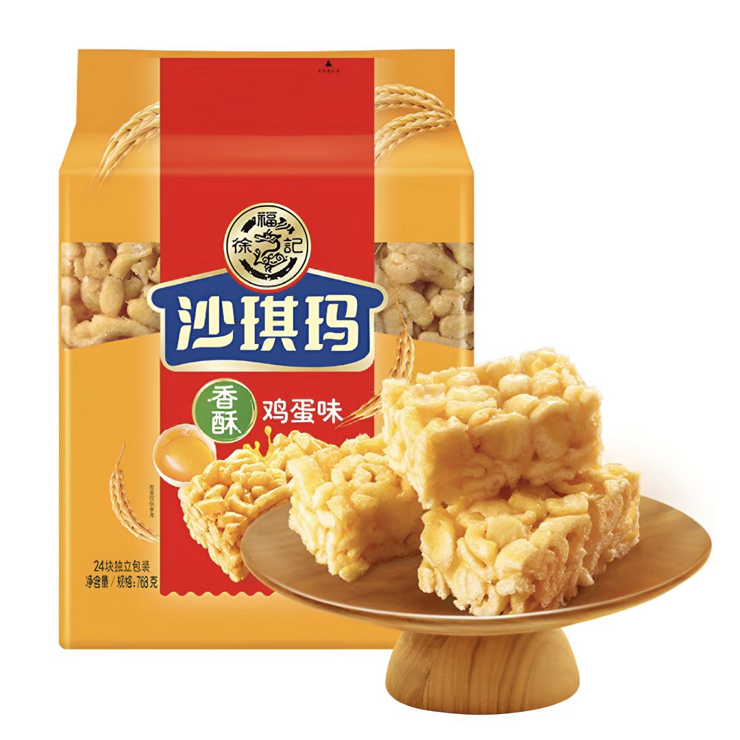 徐福记 香酥鸡蛋味沙琪玛 768g/袋 （plus会员免运费） 9.23元