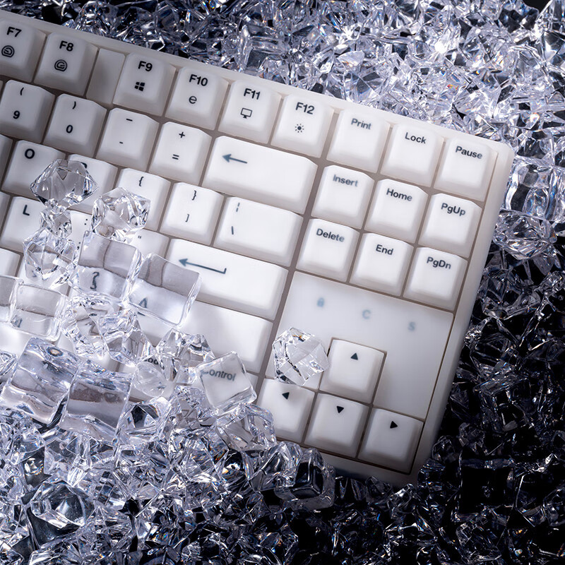 ipi Pone87 硅胶机械键盘 全硅胶包裹 透明PCB 手感细腻 光效通透 凯华轴 珍珠