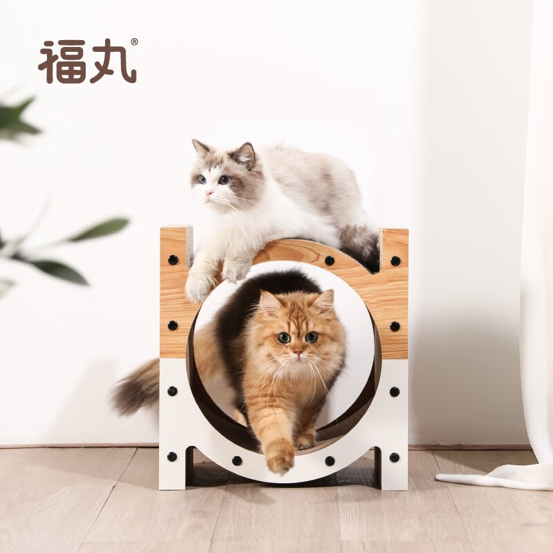 FUKUMARU 福丸 三用拼色吊床立式猫抓板 37.9元