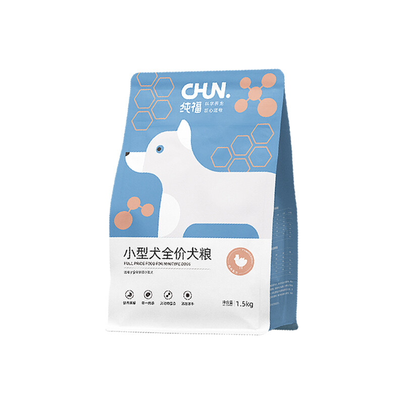 CHUN. 纯福 鸡肉小型犬全阶段狗粮 6.9元（需用券）