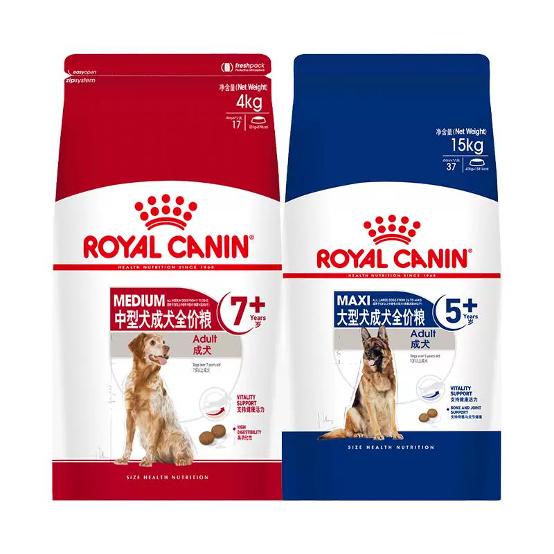 ROYAL CANIN 皇家 SPR27中型老年犬狗粮4kg ￥182