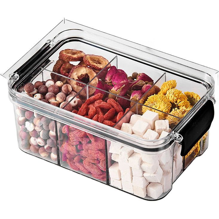 洋臣 食品级收纳保鲜盒带盖 680ML六分格 8.9元（需用券）