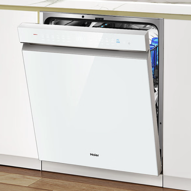 Haier 海尔 晶彩系列 W5000S EYBW152266WEU1 嵌入式洗碗机 15套 冰雪白 4399元（需用