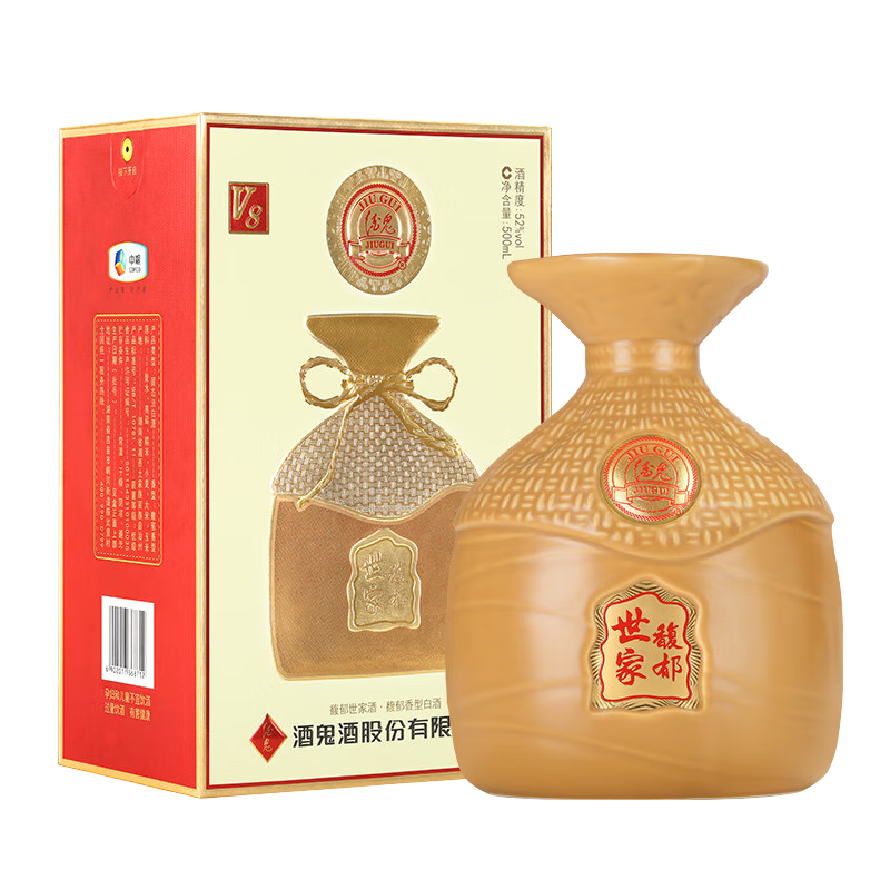 plus会员：酒鬼 黄坛 传承 馥郁香型白酒 52度 500ml*1瓶 116.01元（需领券）