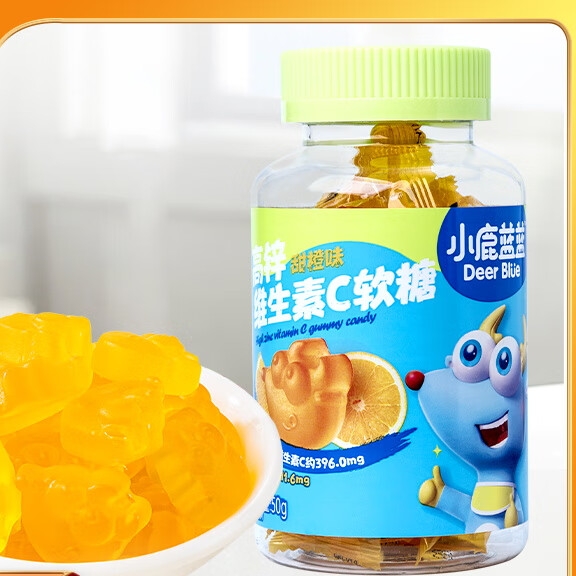 PLUS会员：小鹿蓝蓝 高锌维生素C软糖 甜橙味 50g 12.93元（需买3件，共38.8元，