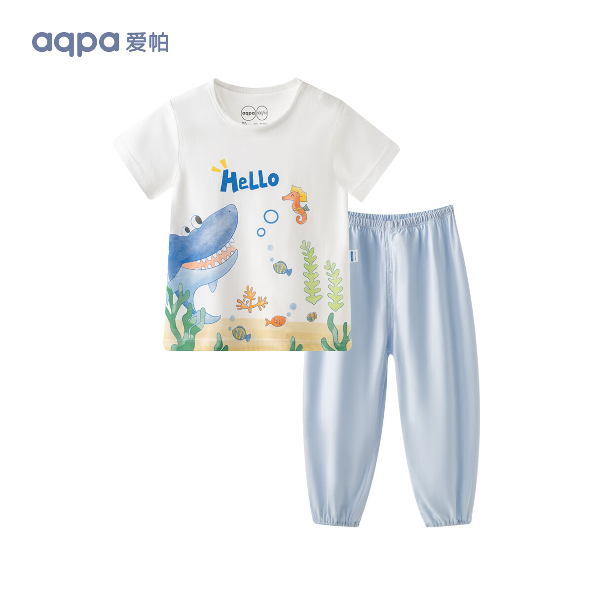 PLUS：aqpa 夏季纯棉短袖套装 48.76元包邮