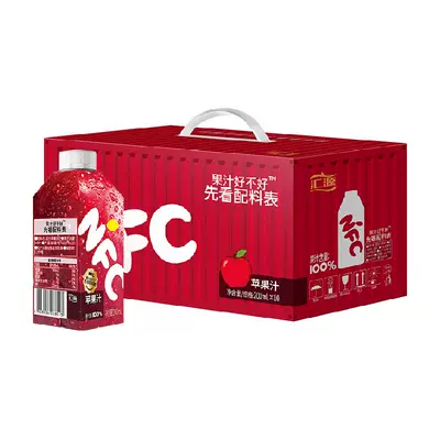 88VIP、需首购：汇源 nfc鲜苹果汁 200ml*10瓶 47.72元+7.18元淘金币