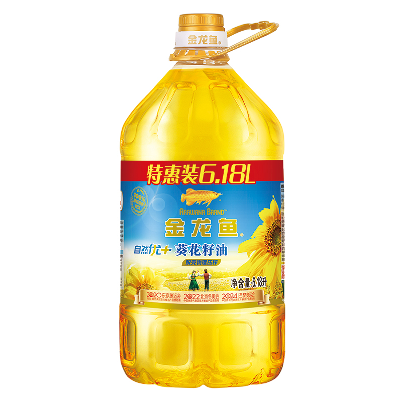 金龙鱼 自然优+ 葵花籽油 6.18L 84.9元（需用券）