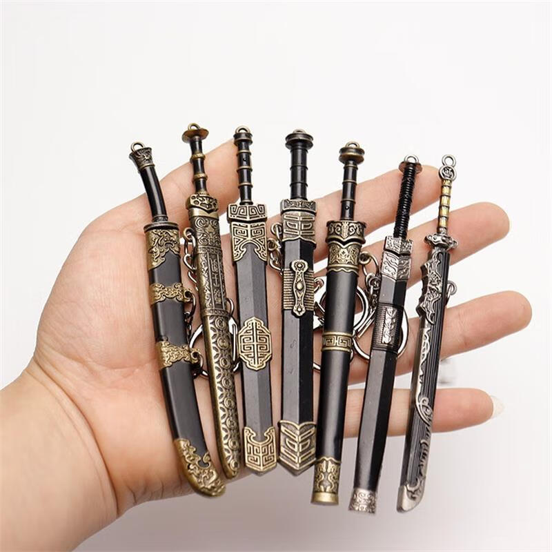 米良品 国风古代刀剑手把件组合 7件套 49元