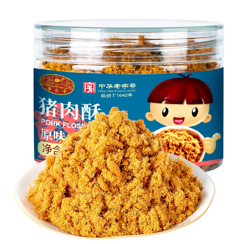 88VIP：黄金香 儿童猪肉酥 原味 100g 6.39元