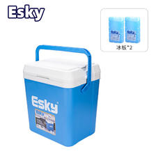 Esky 爱斯基 26L天蓝车载家用保温箱冷藏箱便携户外小冰箱保鲜箱钓鱼箱附2冰