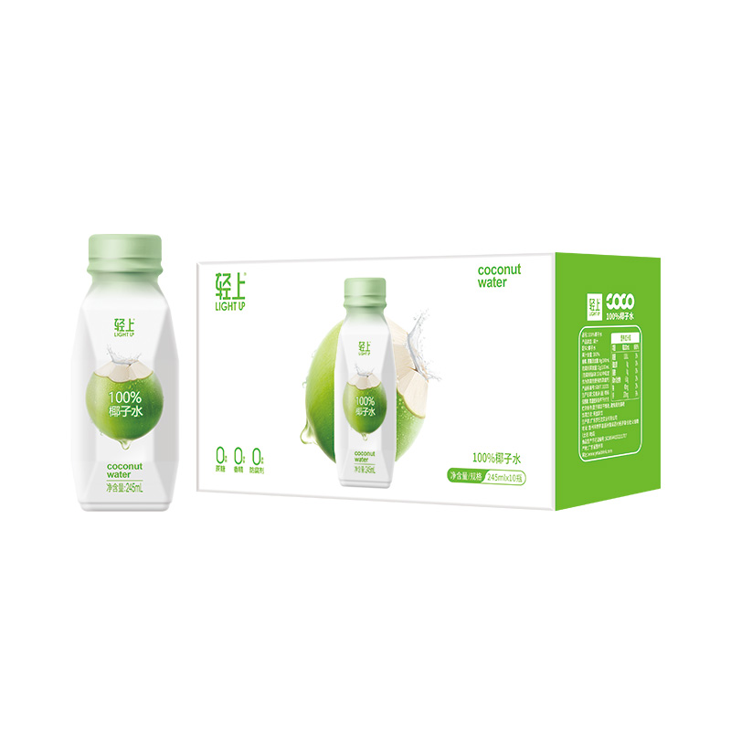 轻上 LIGHT UPPER 100%纯椰子水 孕妇可喝电解质饮料 245ml*10瓶 29.14元（需买2件，