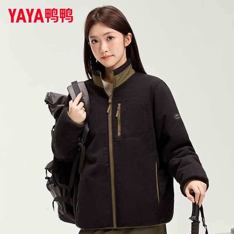 20点开始：YAYA 鸭鸭羽绒服 羽绒服男女装短款 简约时尚百搭保暖外套 94.24元