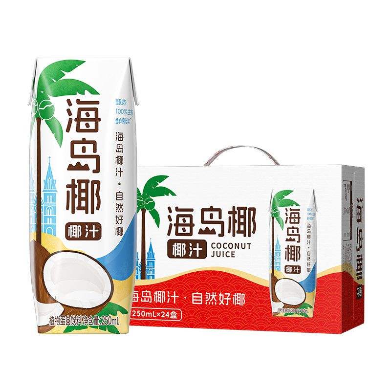 东鹏特饮海岛椰250ml*24盒 整箱椰汁自然好椰 74.35元（合37.17元/件）有平台9折