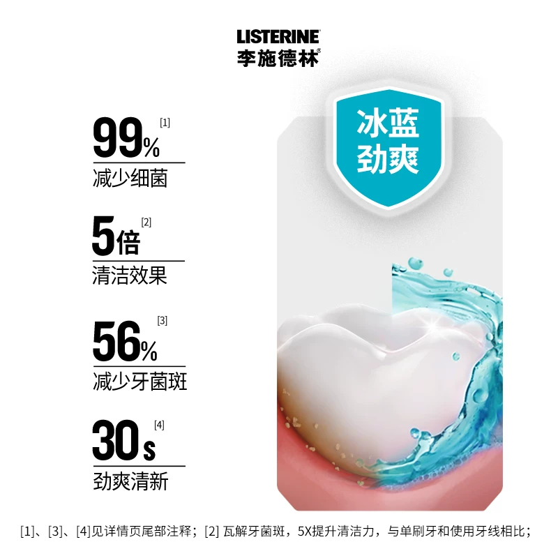 李施德林 冰蓝零度漱口水1000ml*2 41.66元 - 86线报