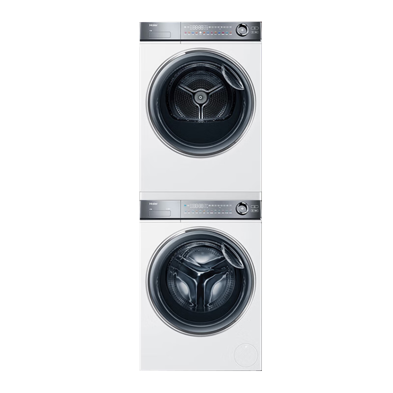 PLUS会员：Haier 海尔 云溪白376W洗烘套装 10KG 376LWU1+376W 6592.65元+9.9家居卡